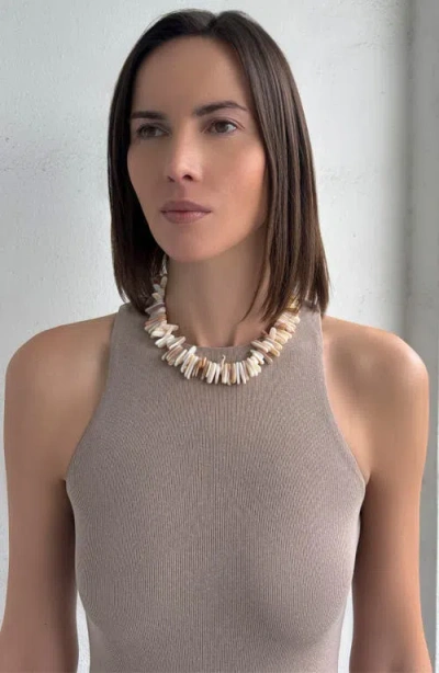 Adornia Shell Pieces Adjustable Necklace In Gold