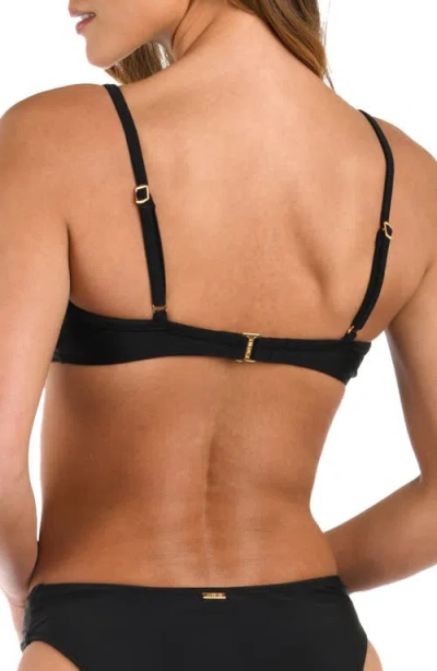 L'agence Yazmin Solid Triangle Bikini Top In Black