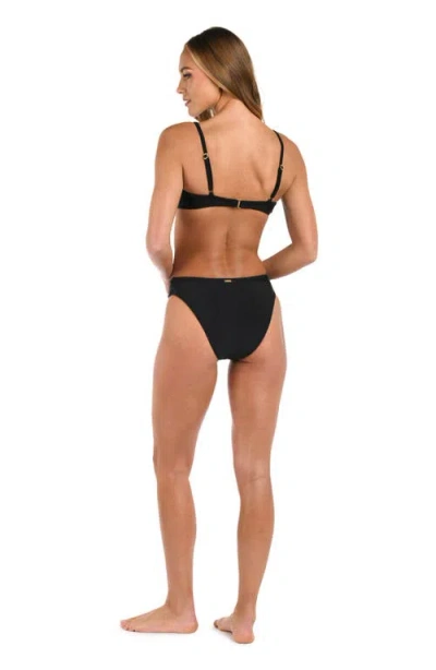 L'agence Yazmin Solid Triangle Bikini Top In Black