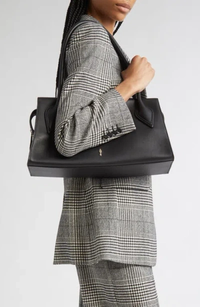 Christian Louboutin Venus Medium Shoulder Bag Structured Top Handles In Black