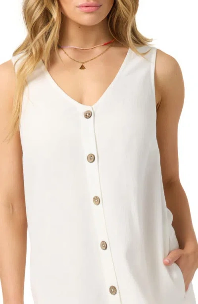 O'neill Sanders Button-up Minidress In White