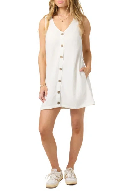 O'neill Sanders Button-up Minidress In White