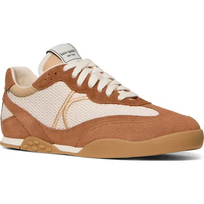 Kate Spade Drift Panelled Lace-up Sneakers In Brown