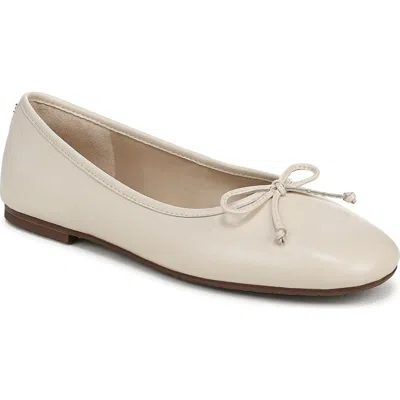 Sam Edelman Marisol Ballet Flat In Ivory Leather In White