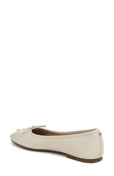 Sam Edelman Marisol Ballet Flat In Ivory Leather In White