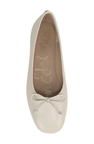 Sam Edelman Marisol Ballet Flat In Ivory Leather In White
