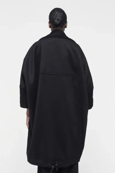 Leem Boxy Biker Coat In Black