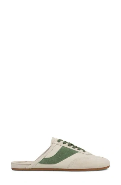 Vince Solstice Suede Sneaker Mules In White