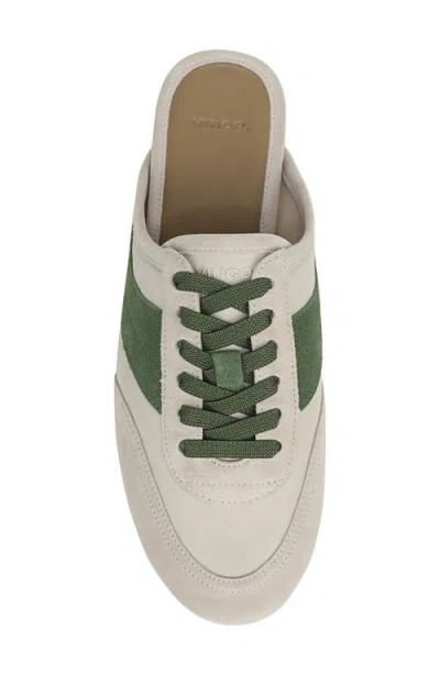 Vince Solstice Suede Sneaker Mules In White