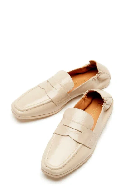 La Canadienne Kitson Crushed Leather Loafer In Neutral
