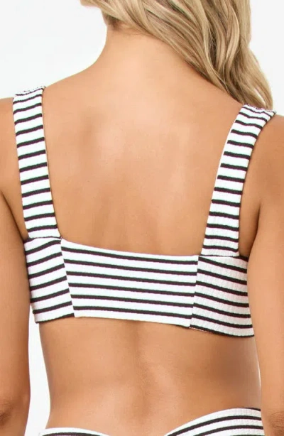L*space Marlee Bikini Swim Top In Sail Along Stripe In Multi