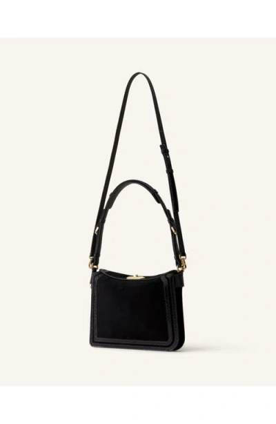 Lanvin Compagnon Small Asymmetrical Bag With A Python Finish In Black