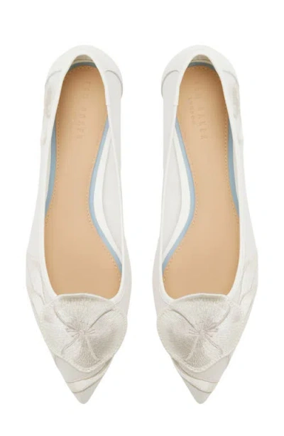Ted Baker Ella Mar Pointed Toe Flat In White
