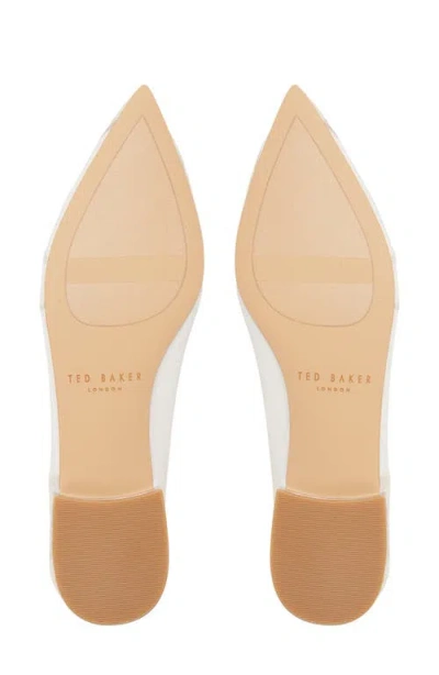 Ted Baker Ella Mar Pointed Toe Flat In White