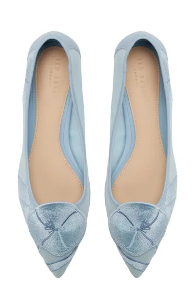 Ted Baker Ella Mar Pointed Toe Flat In Blue