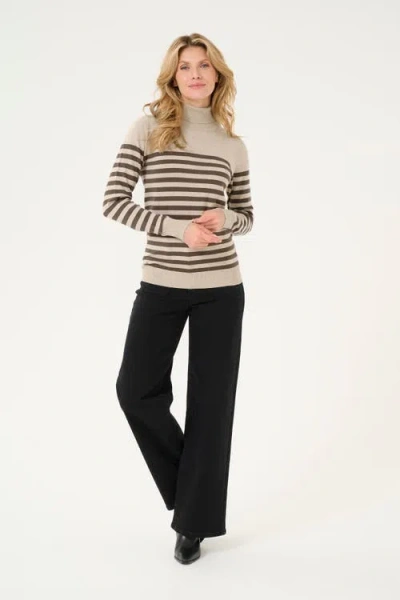 Kaffe Kalizza Roll Neck Slim Fit Pullover In Multi