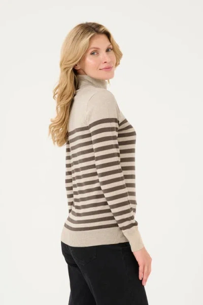 Kaffe Kalizza Roll Neck Slim Fit Pullover In Multi