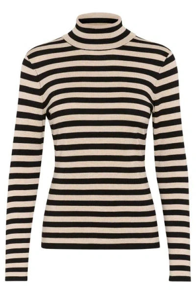 Kaffe Kalizza Rollneck Slim Fit Pullover In Multi