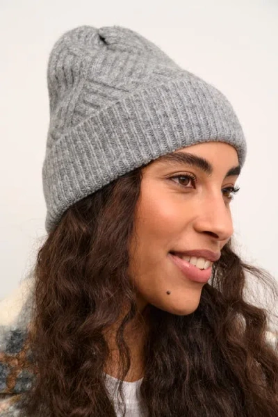 Kaffe Getty Beanie In Gray