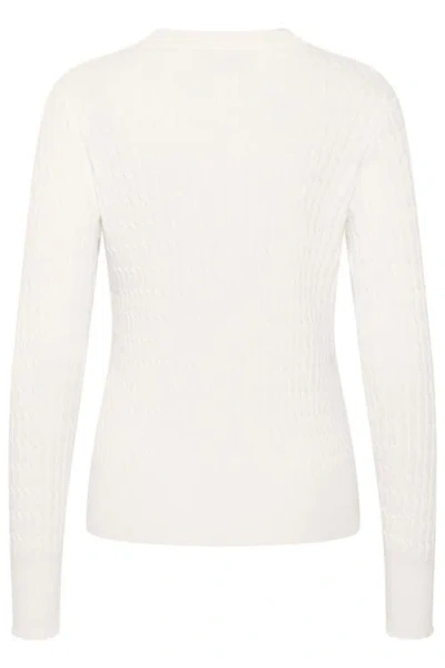 Kaffe Kasilla Cable Knit Regular Fit Pullover In Gray