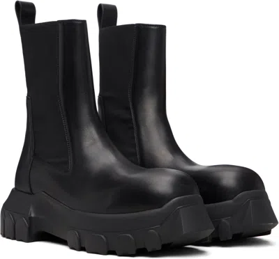 Rick Owens Beatle Bozo Tractor Chelsea Boots In Black