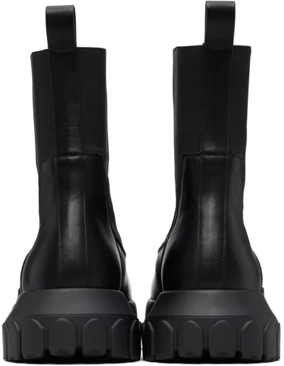 Rick Owens Beatle Bozo Tractor Chelsea Boots In Black
