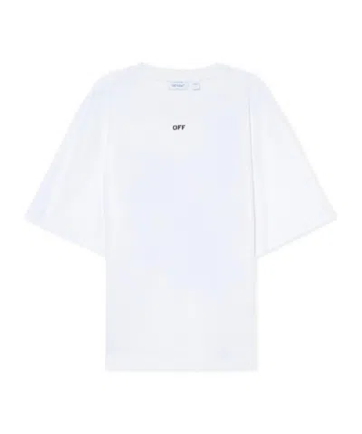 Off-white Graphic Print Crew Neck Short Sleeve T-shirt In White