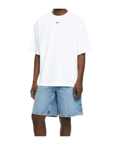 Off-white Graphic Print Crew Neck Short Sleeve T-shirt In White