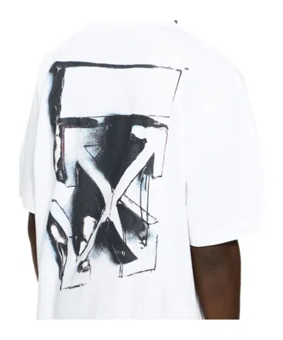 Off-white Graphic Print Crew Neck Short Sleeve T-shirt In White