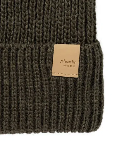 Phenix Ribbed-knit Beanie Hat In Green