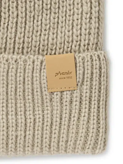 Phenix Ribbed-knit Beanie Hat In Neutral