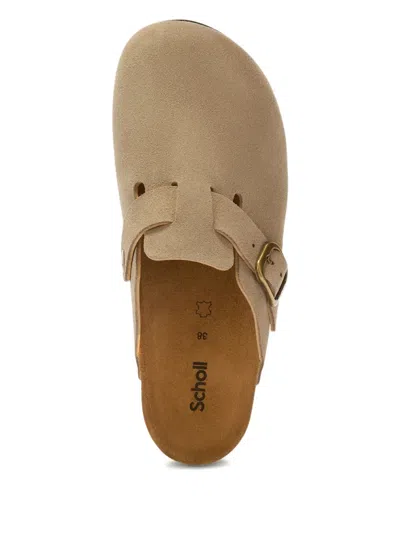 Scholl Buckle-strap Mules In Neutral