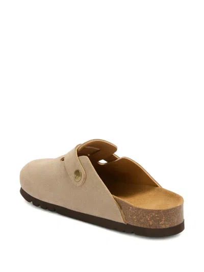 Scholl Buckle-strap Mules In Neutral