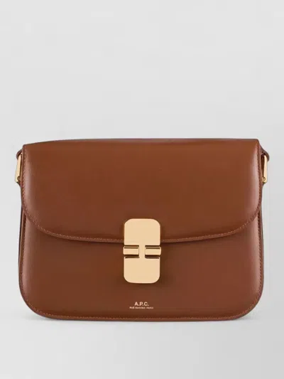 Apc Grace Shoulder Bag Small Adjustable Strap In Brown