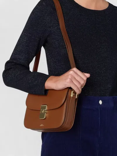 Apc Grace Shoulder Bag Small Adjustable Strap In Brown