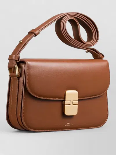 Apc Grace Shoulder Bag Small Adjustable Strap In Brown