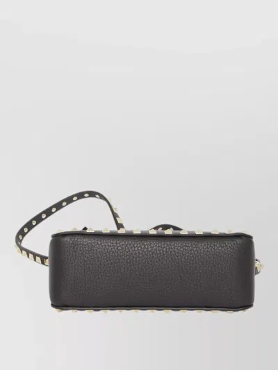 Valentino Rockstud Small Black Grainy Leather Crossbody Bag