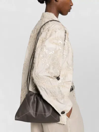 Brunello Cucinelli Shoulder Bag Soft Structure Adjustable Strap In Brown