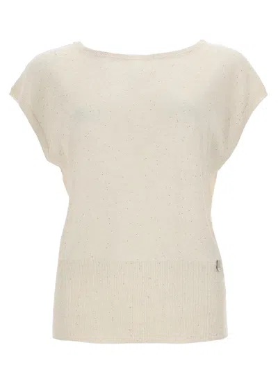 Herno Sequined T-shirt In White