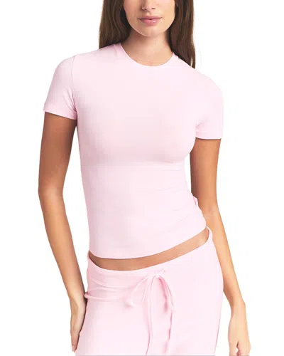 Skims Purple Cotton Jersey T-shirt In Dusk