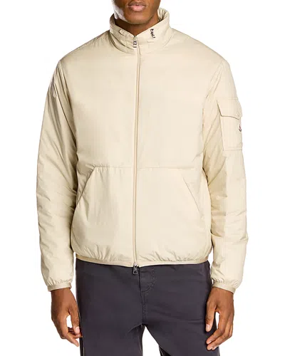 Moncler Beige Logo Patch Jacket In Neutral