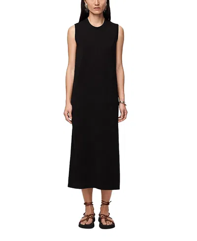 Another Tomorrow Sleeveless Jersey Maxi Dress In Black