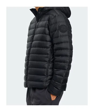 Canada Goose Men Stratus Tonal Label Hooded Jacket In Black