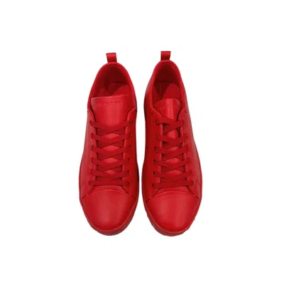 Borbonese Red Leather Men Sneaker In Red