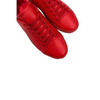 Borbonese Red Leather Men Sneaker In Red