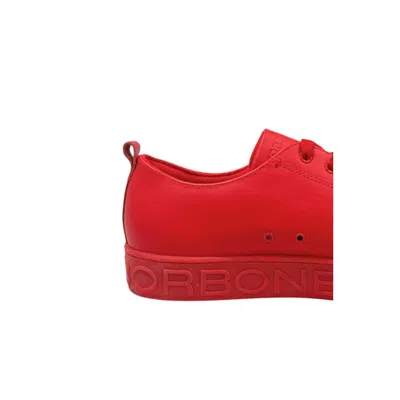 Borbonese Red Leather Men Sneaker In Red