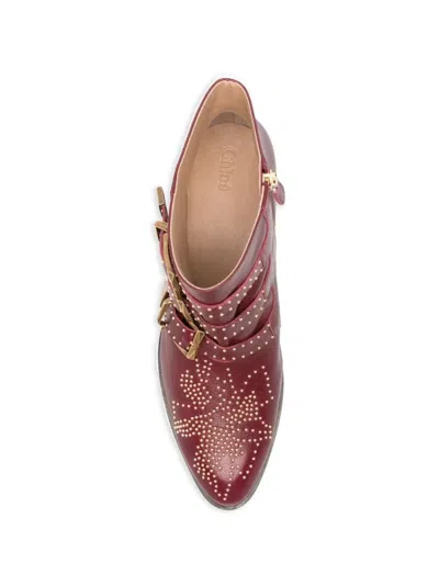 Chloé 40mm Susanna Studded Leather Ankle Boots In Multi