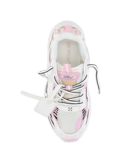 Off-white Multicolor Polyester Athletic Sneakers In White