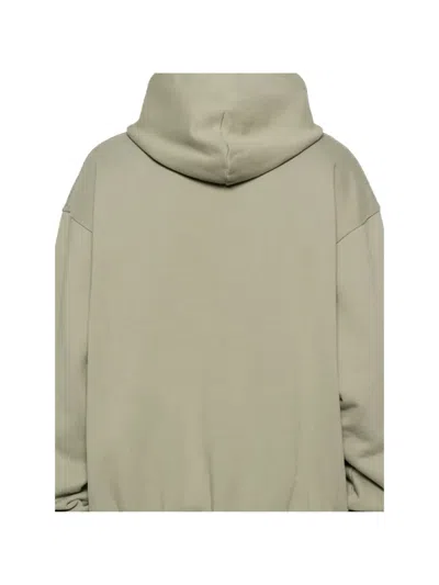 Represent Green Hoodie With Fixed Hood And Maxi Print On The Front In Cotton Man In Neutral