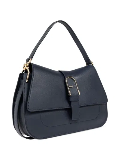 Furla Flow Medium Top Handle Bag In Black